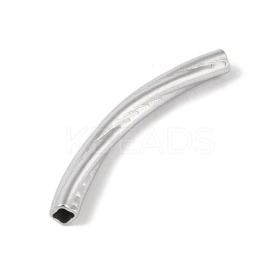 304 Stainless Steel Curved Tube Beads STAS-M071-03D-P-1
