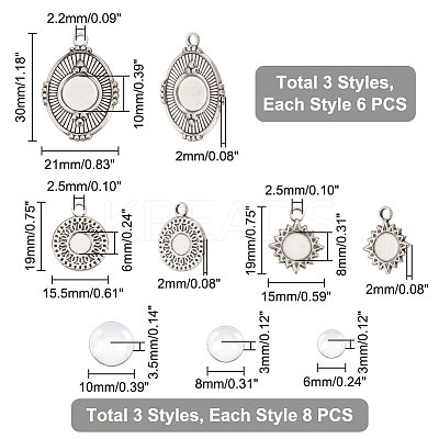 DIY Blank Photo Pendant Making Kit DIY-UN0004-17-1