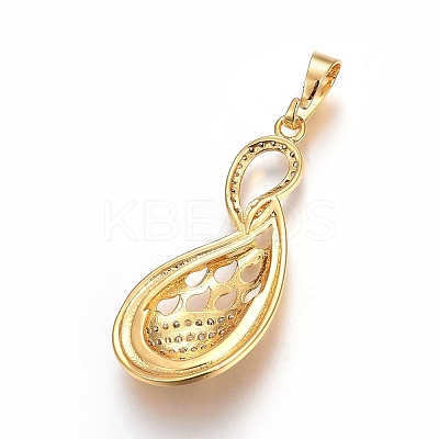 Brass Micro Pave Cubic Zirconia Jewelry Sets SJEW-F189-03G-1