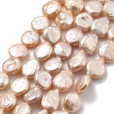 Natural Baroque Keshi Pearl Beads Strands PEAR-P064-08F-05D-1