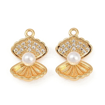 Brass Micro Pave Cubic Zirconia Pendants KK-F902-06B-G-1