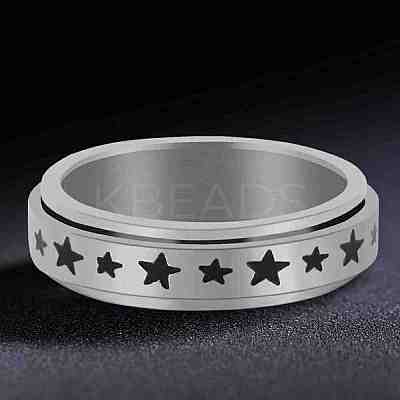 201 Stainless Steel Rotating Fidget Band Ring LS-MATO-PW0001-059A-02-1