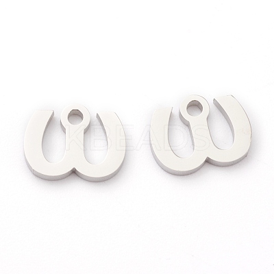 Non-Tarnish 304 Stainless Steel Charms STAS-G244-01W-1