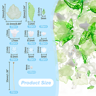 DIY Bluebell Acrylic Pendant Jewelry Making Kits DIY-HS0001-10-1
