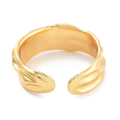 Rack Plating Brass Open Cuff Rings RJEW-Z059-04G-1