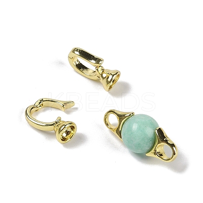 Natural Amazonite with Brass Fold Over Clasps G-G141-03G-02-1