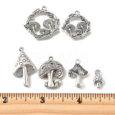 35Pcs 7 Styles Tibetan Style Alloy Pendants TIBE-FP0001-08-1