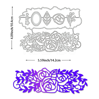 Carbon Steel Cutting Dies Stencils DIY-WH0309-1776-1