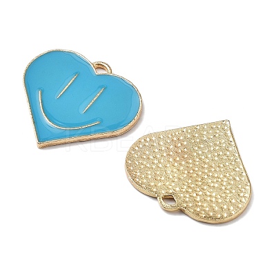 12Pcs 6 Colors Alloy Enamel Pendants ENAM-FP0001-77-1