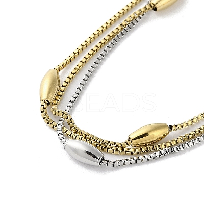Ion Plating(IP) 304 Stainless Steel Box Chain Necklaces NJEW-M213-02GP-1