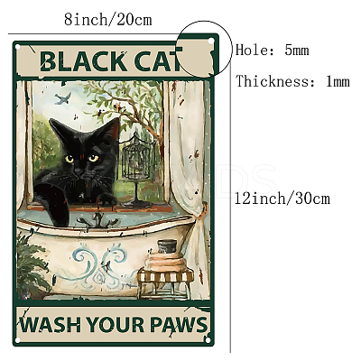 Vintage Metal Tin Sign AJEW-WH0157-040-1