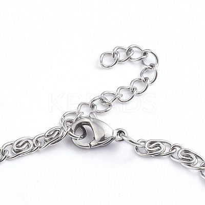 Tarnish Resistant 304 Stainless Steel Lumachina Chain Bracelets BJEW-L673-013-P-1