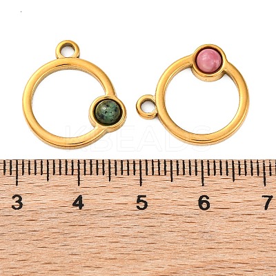Natural Mixed Stone Pendants STAS-Z100-06G-1