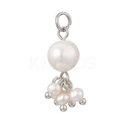Potato Natural Cultured Freshwater Pearl Pendants PALLOY-JF04749-01-1