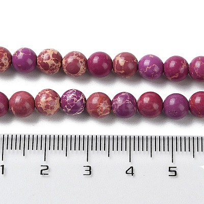 Synthetic Imperial Jasper Dyed Beads Strands G-D077-A01-01G-1