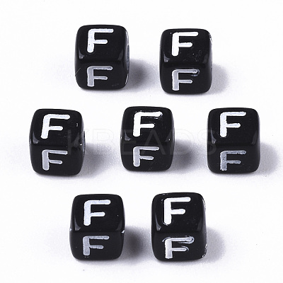 Opaque Acrylic Beads X-SACR-N002-01F-1