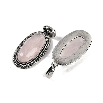 Natural Rose Quartz Pendants G-I370-07AS-08-1