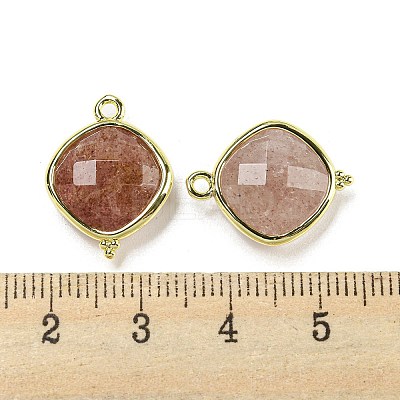 Natural Strawberry Quartz Pendants G-M431-12G-05-1
