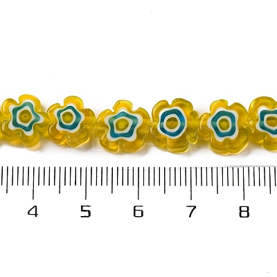 Handmade Millefiori Lampwork Beads Strands LAMP-G164-03H-1