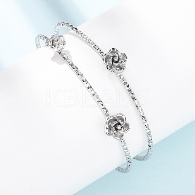 304 Stainless Steel Cuff Bangles for Women LS-BJEW-P377-03P-1