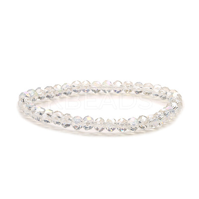 Fashionable Faceted Rondelle Glass Beads Stretch Bracelets for Women Girls Gift TQ6391-7-1