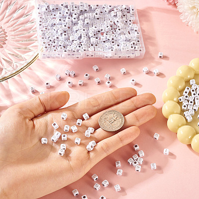 500Pcs 5 Styles Opaque Acrylic Beads OACR-TA0003-45-1