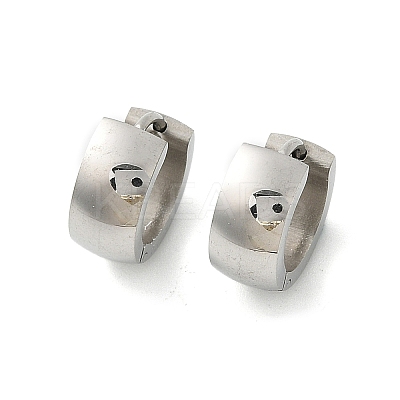 304 Stainless Steel Polishing effect Hoop Earrings EJEW-M001-29A-P-1