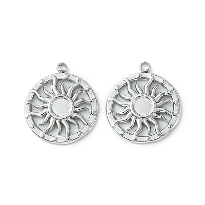 Non-Tarnish 304 Stainless Steel Pendant Cabochon Settings STAS-L269-055P-1