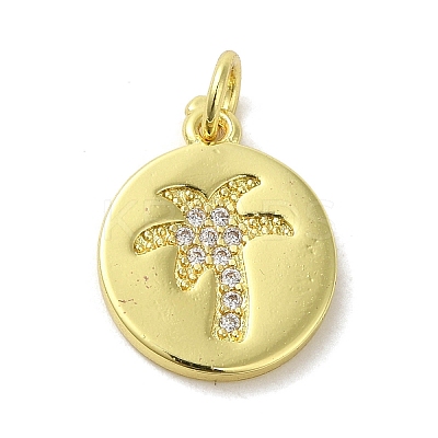 Brass Micro Pave Cubic Zirconia Pendants KK-M283-14C-01-1