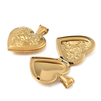 316 Stainless Steel Locket Pendants STAS-K321-13G-1