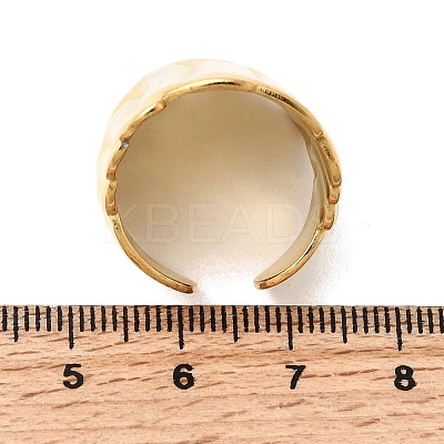 304 Stainless Steel Open Cuff Rings for Women RJEW-K313-17G-1