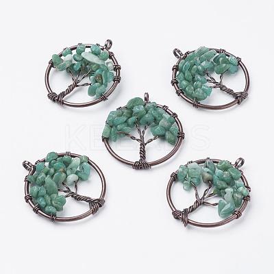 Natural Amazonite Pendants G-E419-10R-1