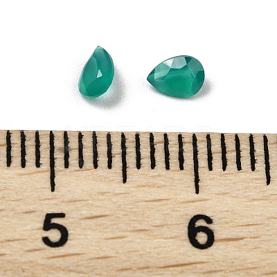 Faceted Natural Green Onyx Agate(Dyed & Heated) Cabochons G-I295-05C-15A-08-1