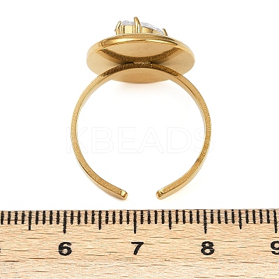 304 Stainless Steel Cuff Rings for Women RJEW-S639-05G-1