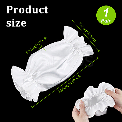 Polyester Bridal Sleeves for Women AJEW-WH0696-593-1