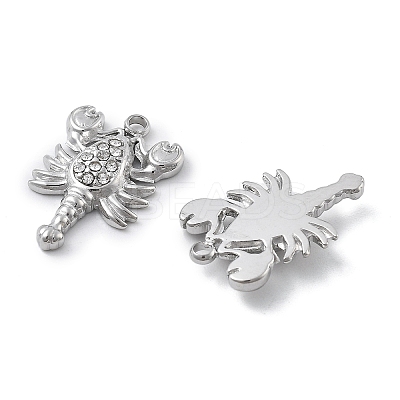 304 Stainless Steel Rhinestone Pendants STAS-Z121-54P-1