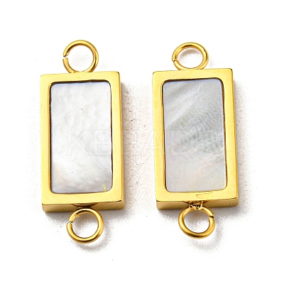 304 Stainless Steel Shell Connector Charms STAS-L022-012G-1