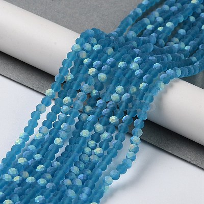 Transparent Glass Beads Strands EGLA-A034-T4mm-MB27-1