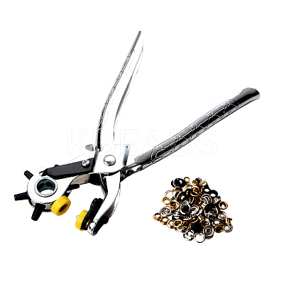 Staninless Steel 3-In-1 Grommet Eyelet Pliers Tool TOOL-PW0001-195P-1
