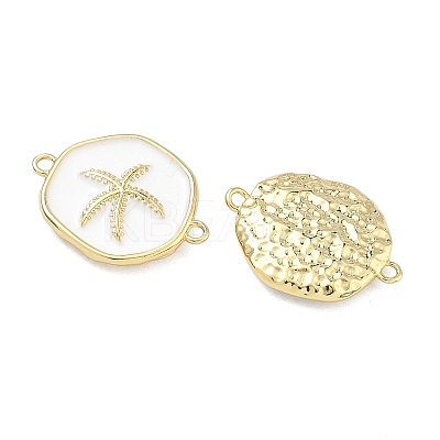 Ocean Brass Enamel Connector Charms KK-C251-05G-01C-1