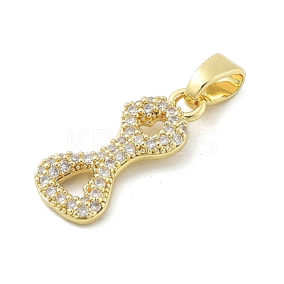 Brass Micro Pave Cubic Zirconia Pendants ZIRC-C012-01G-09-1