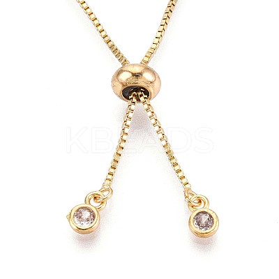 Cubic Zirconia Tennis Bracelet BJEW-T020-03B-02G-1