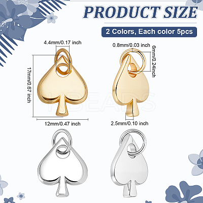 10Pcs 2 Colors Brass Pendants KK-ME0002-16-1