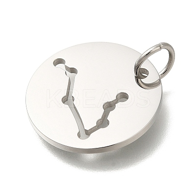 Anti-Tarnish 304 Stainless Steel Pendants STAS-M074-02F-P-1