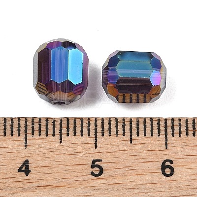 Electroplate Column Glass Beads EGLA-A043-02-AB15-1