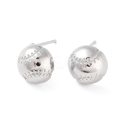 Brass Stud Earrings EJEW-F332-01P-1