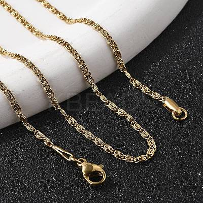 304 Stainless Steel Lumachina Chain Necklaces NJEW-F248-17A-G-1