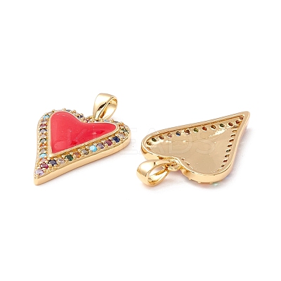 Brass Micro Pave Colorful Cubic Zirconia Pendants ZIRC-Z019-45-NR-1