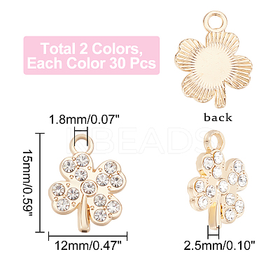60Pcs 2 Colors Alloy Pendants FIND-DC0001-84-1