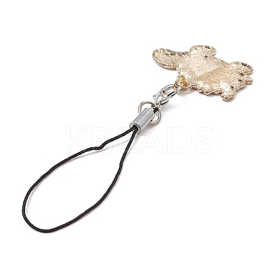 Alloy Enamel Mobile Straps HJEW-JM01090-1